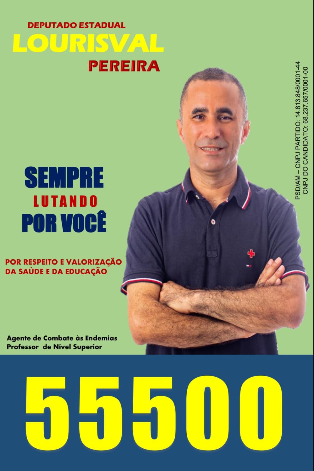 Capa do folder da campanha de Lourisval Pereira