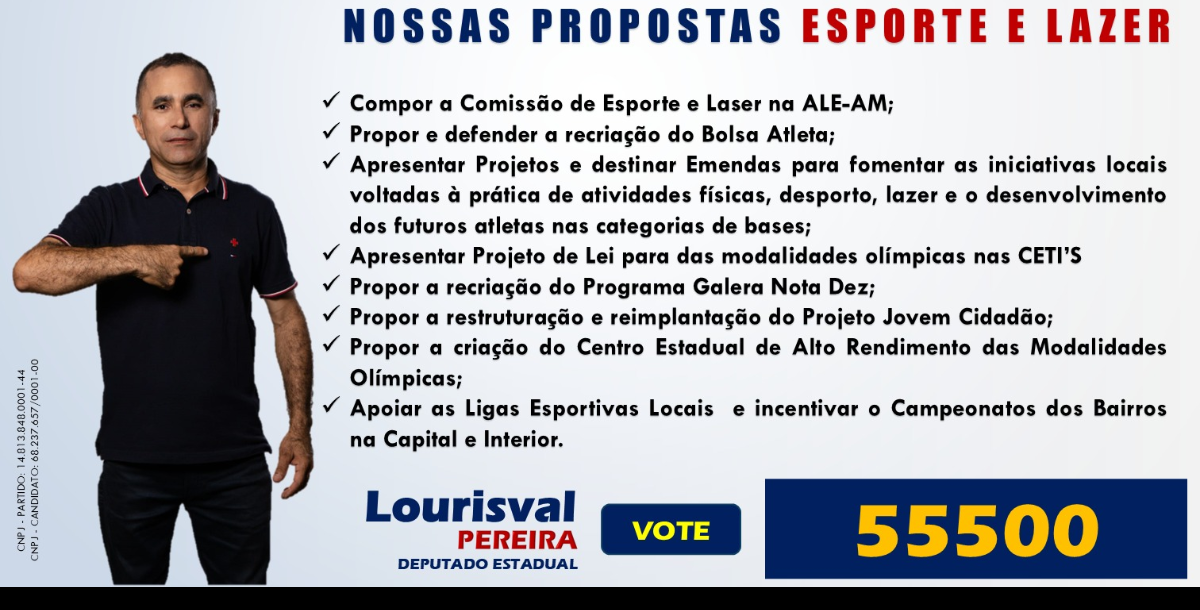 Propostas para Esporte e Lazer de Lourisval Pereira