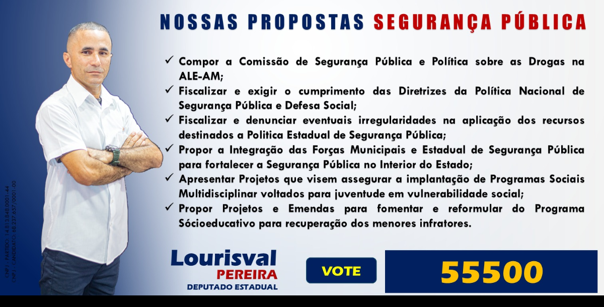 Propostas para a Segurança Pública de Lourisval Pereira